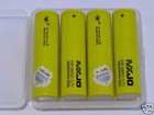 1 Pc Yellow Hard Plastic Case Holder Storage Box For 4 X 18650  Battery  4 Bay 
