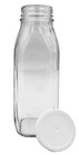 16 Oz Glass Water Bottle Virtually Unbreakable With Thick Sides And Screw-on Cap