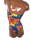 New One Piece Tube Style Thong Bodysuit Dancer Slingshot Geometric Foil Dot
