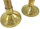 Vintage Pair 19th Century French Neoclassical Brass  Candle Sticks 18 