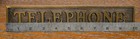 Vintage Brass Telephone Sign W Mounting Screws