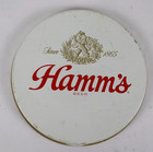 Hamm s Beer Vintage Round Red   White Metal Serving Tray Since 1865 Breweriana
