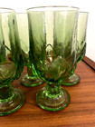Vintage Tiffin Franciscan Madeira Apple Green Footed Ice Tea Water Goblet  5 