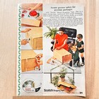 1972 Scotch Strapping Tape 3m Christmas Holiday Present Package Vintage Print Ad