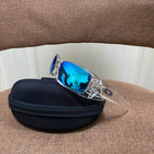 Oakley Gascan Oo9014 Polarized Sunglasses Clear Frame Frame Blue Lens
