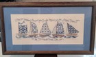 Imaginating Cross Stitch Sailboat Neighbors  Irish Blessing Framed   Matted 