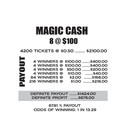New  50c Pull Tickets Magic Cash  50c - Instant Tabs