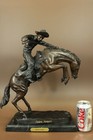 Frederic Remington Wooly Chaps Bronze Sculpture Art Deco Western Marble Figurine
