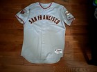 2011 Sf Giants Hensley  Meulens Game Used Road Jersey W mlb Hologram Size 50