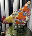Mackenzie Childs Avant Garden Floral Chicken  12x12 Nwt