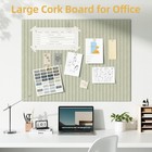 Large Cork Board For Wall 36  X 48  Sage Bulletin Board With Safe Removable