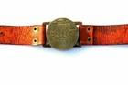 Nautical Compass Wrist Watch Brass Sundial Leather Steampunk Vintage Gifts Flis