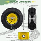 2 Pack 15 X 6 00-6 Tube-type Tires   Wheels W 3-4 6  Centered Hub  3 4  Bushing