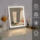 Lighted Makeup Mirror  Hollywood Vanity Mirror With Lights  Three Color Light   
