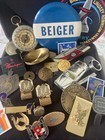 Grandpa   s Vintage Junk Drawer Collectibles Odds Ends  Knife coins  Jewelry stamp