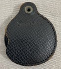 Vintage Unbranded Folding Pocket Magnifying Glass With Black Leather Case 2  Dia