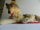 Vintage Steiff 1968-75 18 5  Collie Dog With Button And Flag  4250 43 All Mohair