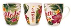 18oz Coffee Mug Island Aloha Flowers Porcelain Dishwasher Safe Hawaiian Gift Nib