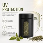 Smell Proof Container  4oz Uv Protection Glass With View Window 2 Viewing Jars