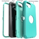 For Apple Iphone 16e Heavy Duty Phone Case Rugged Shockproof Cover 3in1 Layers