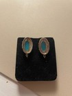 Sterling Silver Turquoise Earrings 925 Natural Blue Gemstone