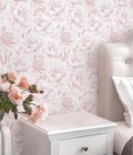 Glorytik Floral Peel And Stick 17 3  X 118   Pink White 