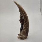 Native American Indian Chief Crescent Moon Figurine Resin Southwestern   