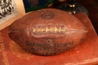 Antique Leather Spalding Football Trophy Mancave Sports Home Decor Connecticut
