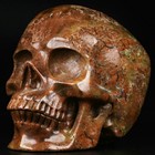 5 0  Green Opal Carved Crystal Skull  Super Realistic  Crystal Healing