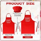 2 Pcs Christmas Adult Kids Matching Chef Hat Apron Set Family Kitchen Decor