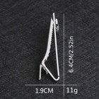 Tie Clip Silver Stainless Steel Bar Necktie Silver Clasp Clamp Tie Clips For Men