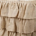 17 Feet X 29  Natural Burlap Ruffled Table Skirt Event Reception Wedding Party
