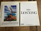 The Lion King Disney Animated Movie Press Kit -  6 Color Photos   Booklet