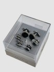 Perry Ellis Portfolio Men s Black Silver Studs   Cufflinks Set