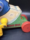 Vintage Fisher Price Donald Duck Wooden Pull Toy  765 1950 s Works 