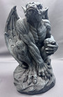 Gargoyle Gray Stone Finish Resin Poised Protector Winged 7  Statue