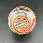 Contemporary Handmade Art Glass Marble 1 06  Whimsical Rainbow Chaotic Swirl Mib