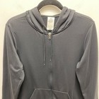 Under Armour Womens Black Cold Gear Full Zip Thumbholes Loose Hooded Jacket L