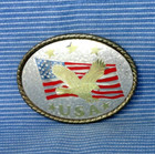 Western Eagle Flag Usa Belt Buckle Patriot Cowboy Cowgirl Vtg 80s W       tyc105