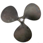 Vintage Bronze 3 Blade Inboard Boat Propeller 11  Rh Round Blade Nautical Decor