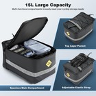 15l Waterproof Bike Trunk Bag Bicycle Rear Rack Cargo Storage Bag Reflective