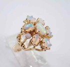 2ct Oval Cut Genuine Fire Opal Vintage Women Wedding Ring 14k Yellow Gold Plated
