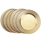 Gold 13 Inch Chargers Dinner Plates 6 Pcs Set Party Table Decor Underplates