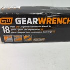 Gearwrench 81917 18 Pc Sae Long Pattern Combination Wrench Set Polish Chrome