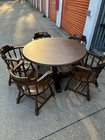 Vintage Buckstaff Dining Set     5 Chairs   Matching Round Table