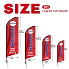 Custom Advertising Feather Flags Personalized Logo Text Swooper Flag Custom