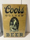 Coors Golden Racing Beer Vintage Style Tin Metal Bar Sign Lot Poster Man Cave