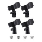Rannsgeer Erc60 Microphone Clip Holder 4 Pack Mic W  5 8  To 3 8  Adapter
