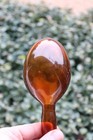 Antique 19th Century Victorian Blown Amber Glass Sewing Sock Darner   6 1 4  