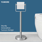 Yumore Heavy Duty Toilet Paper Holder Stand  Extra-weighted Base No Tipping
